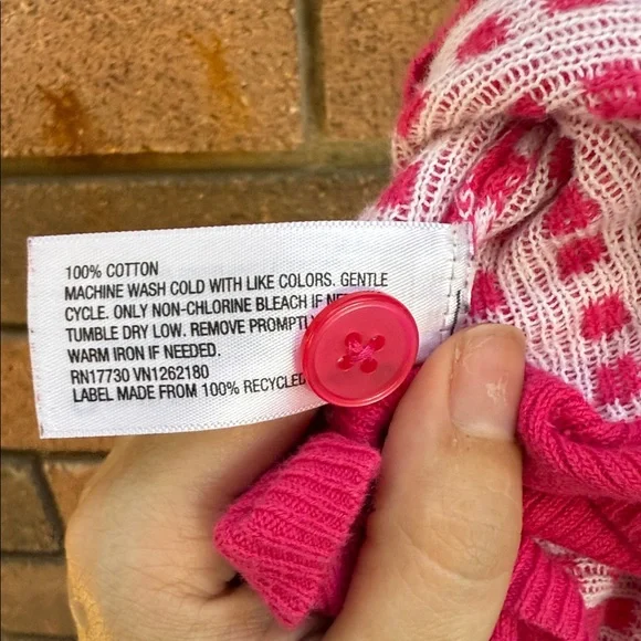 Merona Pink and White Polka Dot Cardigan Size XXL - Picture 6 of 6